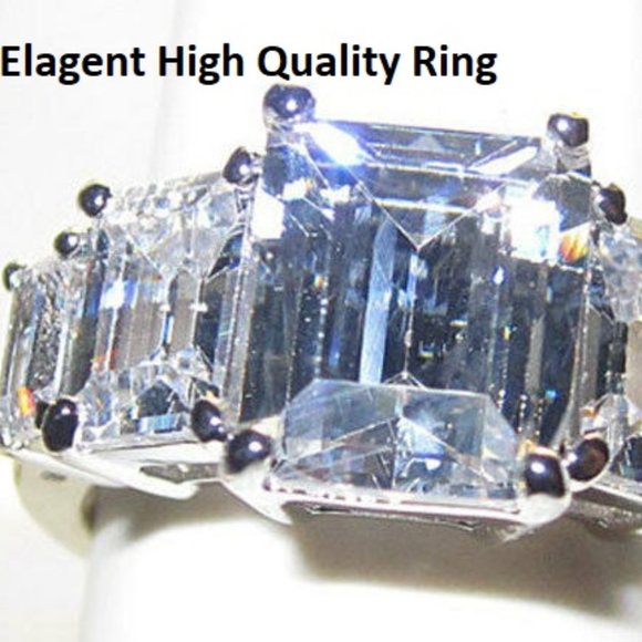 SOLD NWT ring engagement white gold cz wedding camilla - Picture 7 of 7